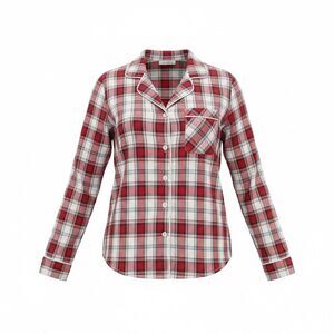 Target Wondershop Christmas White Tartan Pajama Set Womens Size Small 2 Piece